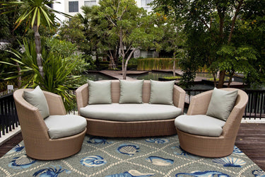 Grey Seaside UV Treated Outdoor Rug